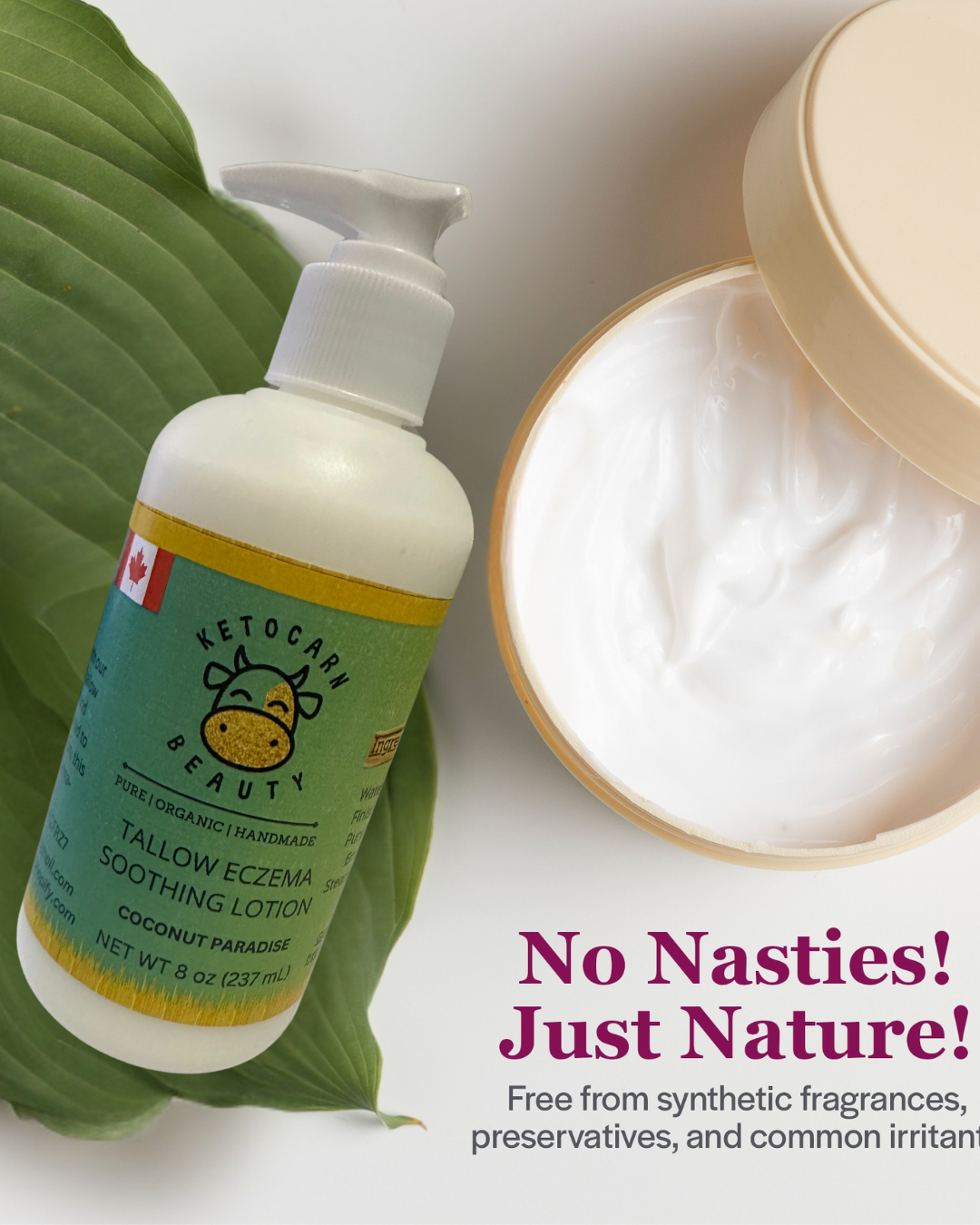 Tallow Eczema Soothing Lotion (Coconut Paradise)